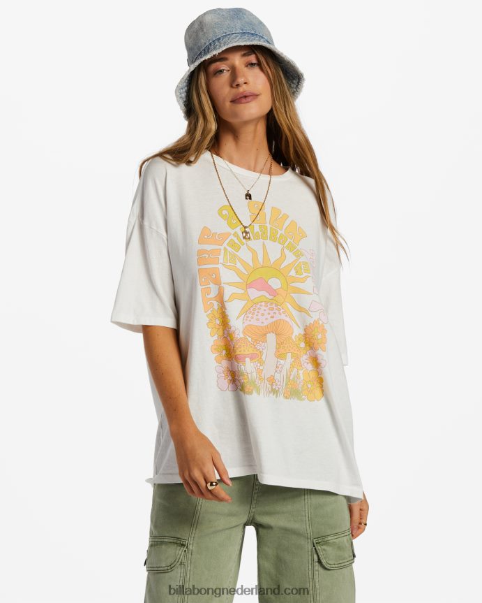 Billabong vrouwen neem een ​​sun trip t-shirtzout kristal 4D20H2064