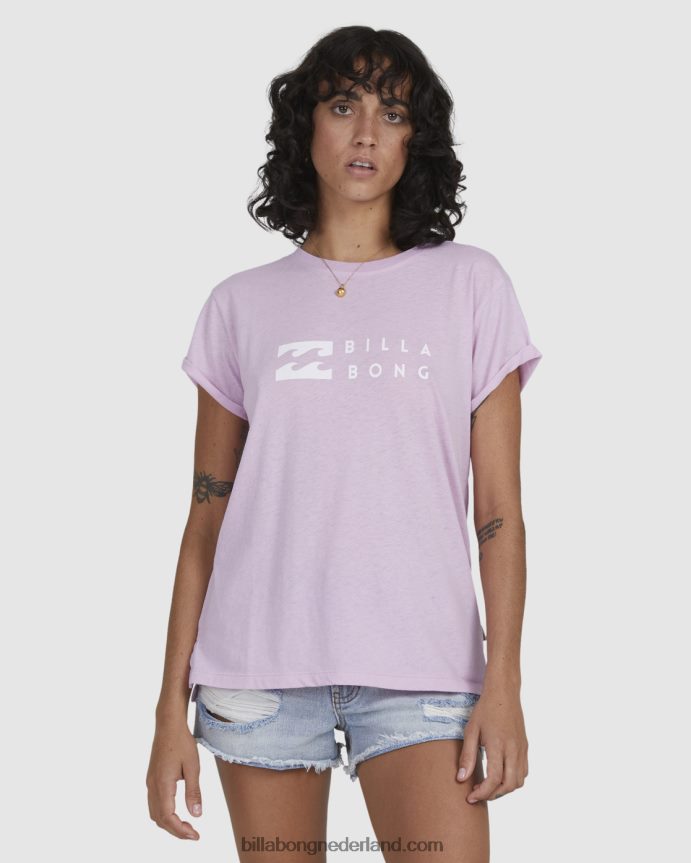 Billabong vrouwen one wave burn-out t-shirtorchidee 4D20H2366