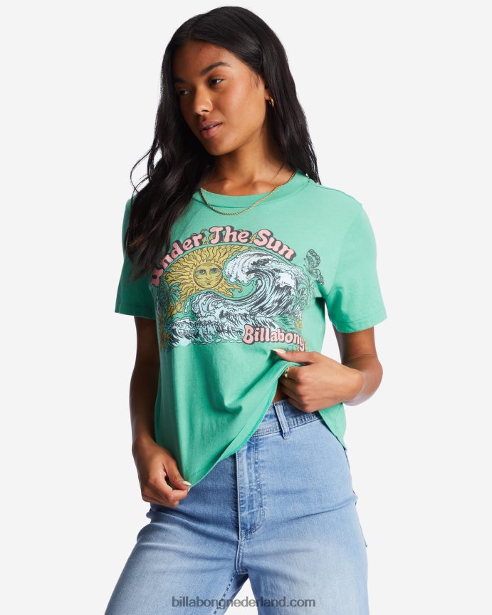 Billabong vrouwen schokkerig water t-shirtzoet gras 4D20H1936