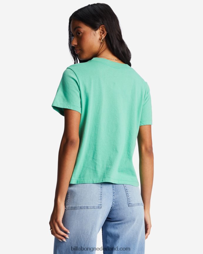 Billabong vrouwen schokkerig water t-shirtzoet gras 4D20H1936