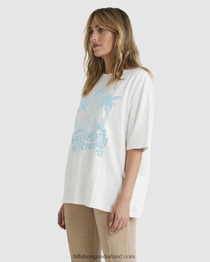 Billabong vrouwen tiki oversized t-shirtwit 4D20H1819