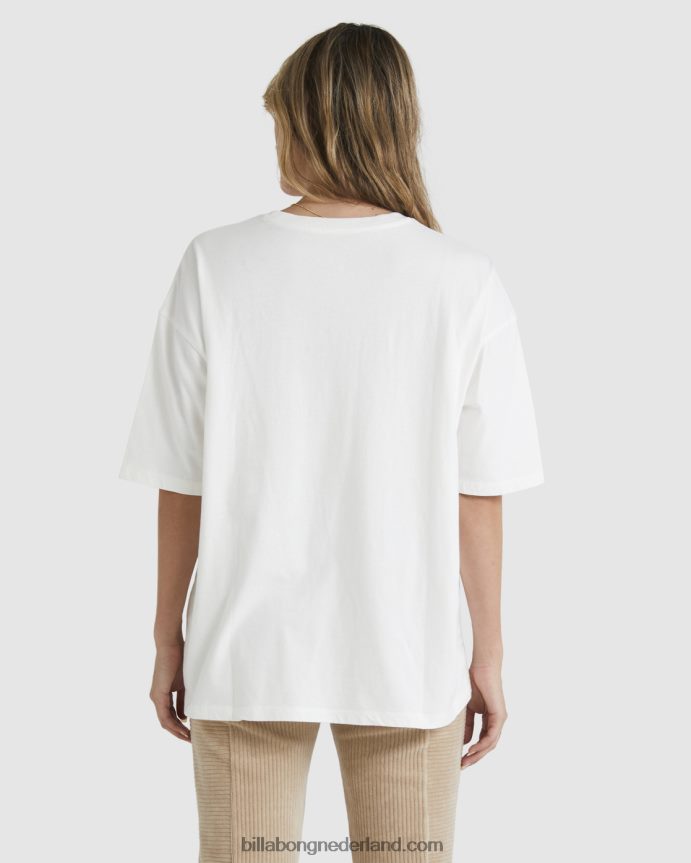 Billabong vrouwen tiki oversized t-shirtwit 4D20H1819