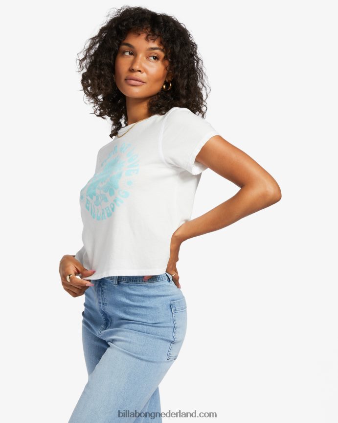 Billabong vrouwen zomer van liefde t-shirtzout kristal 4D20H1831