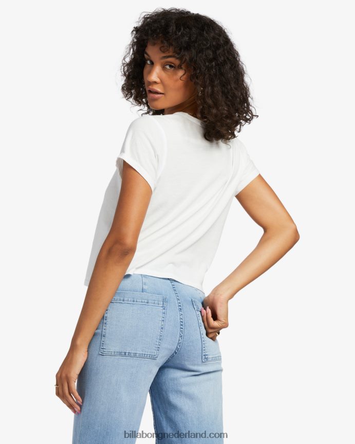 Billabong vrouwen zomer van liefde t-shirtzout kristal 4D20H1831
