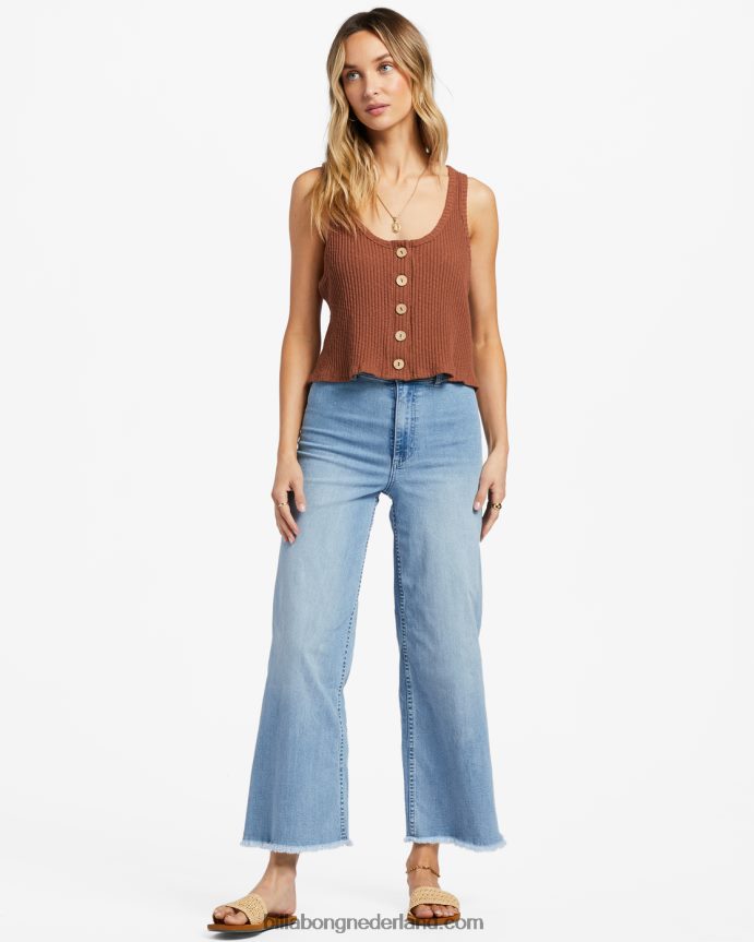 Billabong vrouwen ga zo door tanktopgeroosterde kokosnoot 4D20H1916