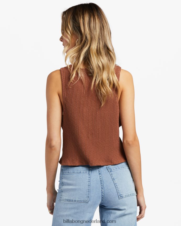 Billabong vrouwen ga zo door tanktopgeroosterde kokosnoot 4D20H1916