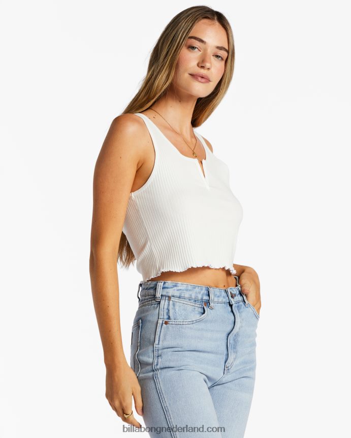 Billabong vrouwen geribbelde tanktop met inkepingzout kristal 4D20H1756