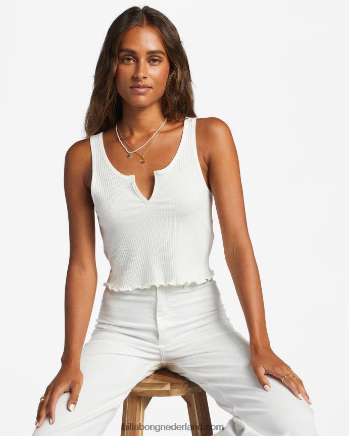 Billabong vrouwen geribbelde tanktop met inkepingzout kristal 4D20H1756