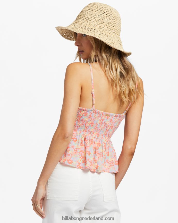 Billabong vrouwen liefdesbriefjes tanktopzacht en perzikachtig 4D20H1812