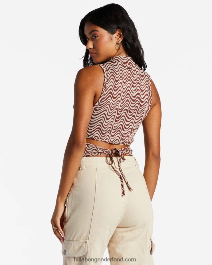 Billabong vrouwen wavey babe gebreide tanktopmokka 4D20H2052