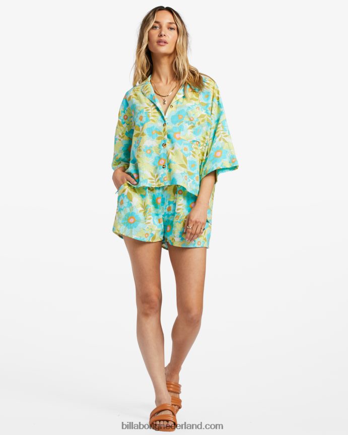 Billabong vrouwen alle goede button-down topoceaan ogen 4D20H1802