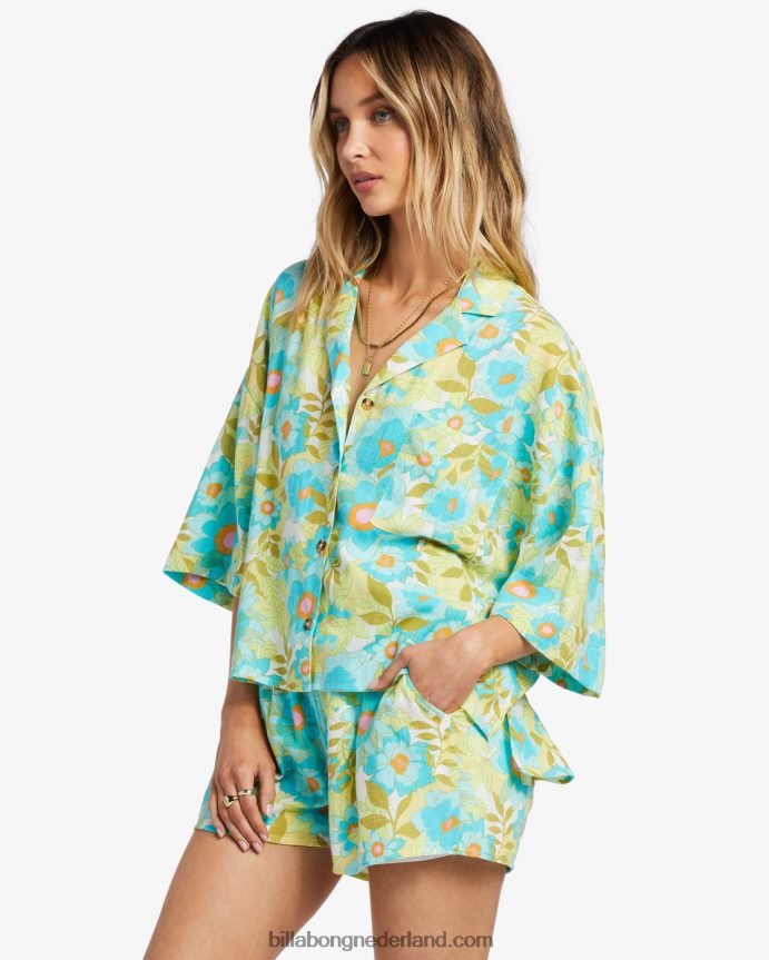 Billabong vrouwen alle goede button-down topoceaan ogen 4D20H1802