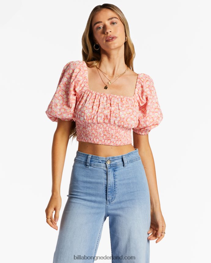 Billabong vrouwen alleen jij crop topflamingo 4D20H2050