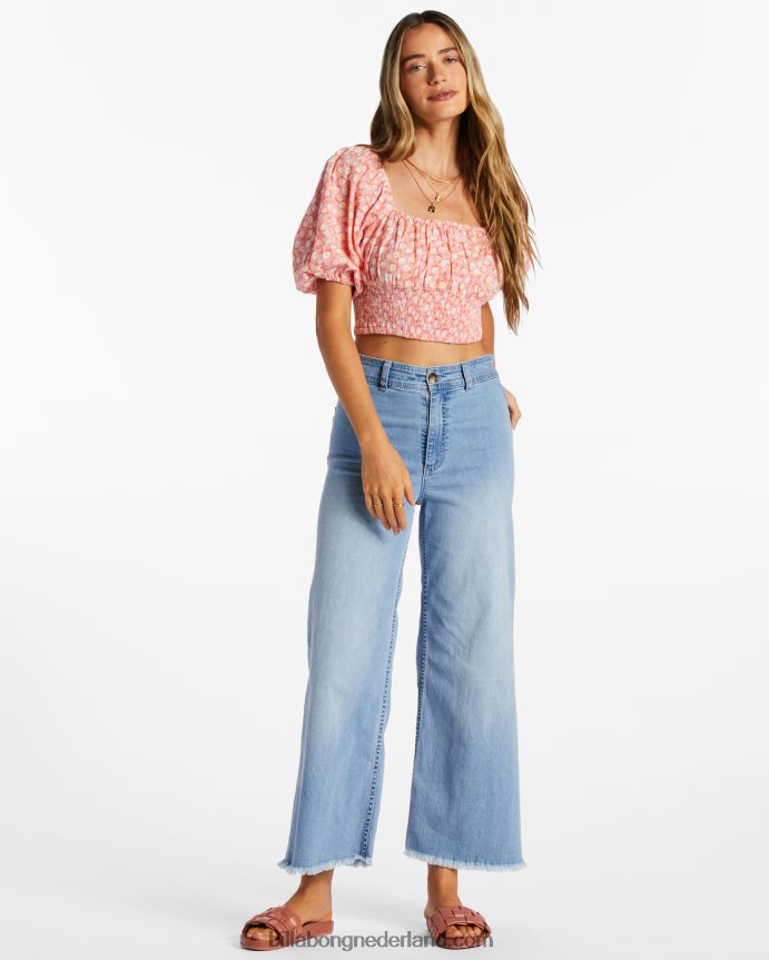 Billabong vrouwen alleen jij crop topflamingo 4D20H2050