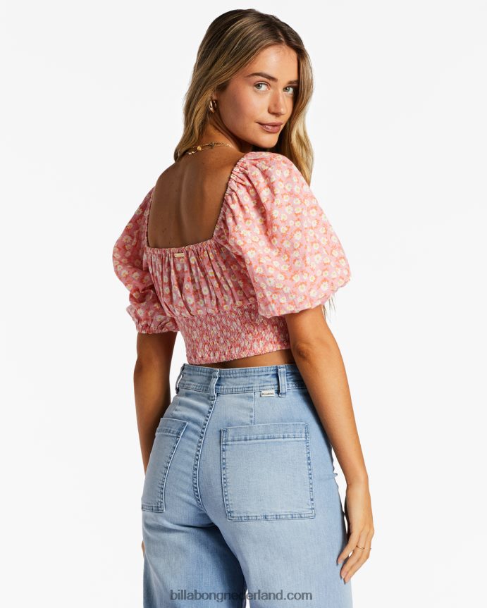 Billabong vrouwen alleen jij crop topflamingo 4D20H2050