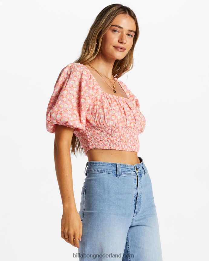 Billabong vrouwen alleen jij crop topflamingo 4D20H2050