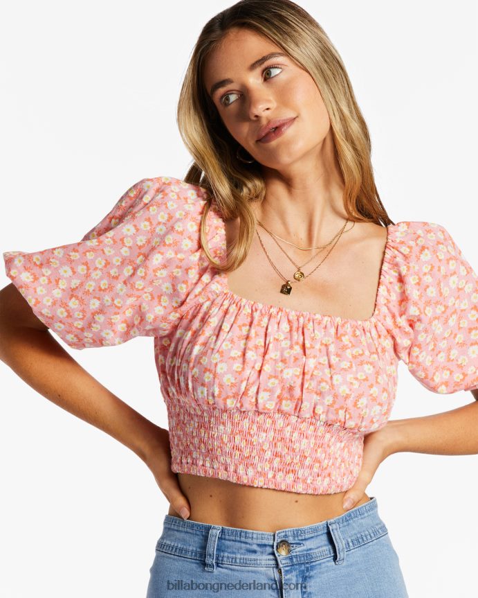 Billabong vrouwen alleen jij crop topflamingo 4D20H2050