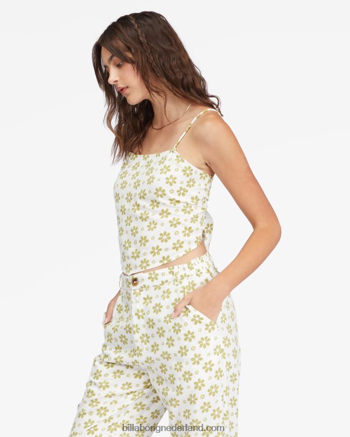 Billabong vrouwen dubbele zakdoek crop topzout kristal 4D20H2277