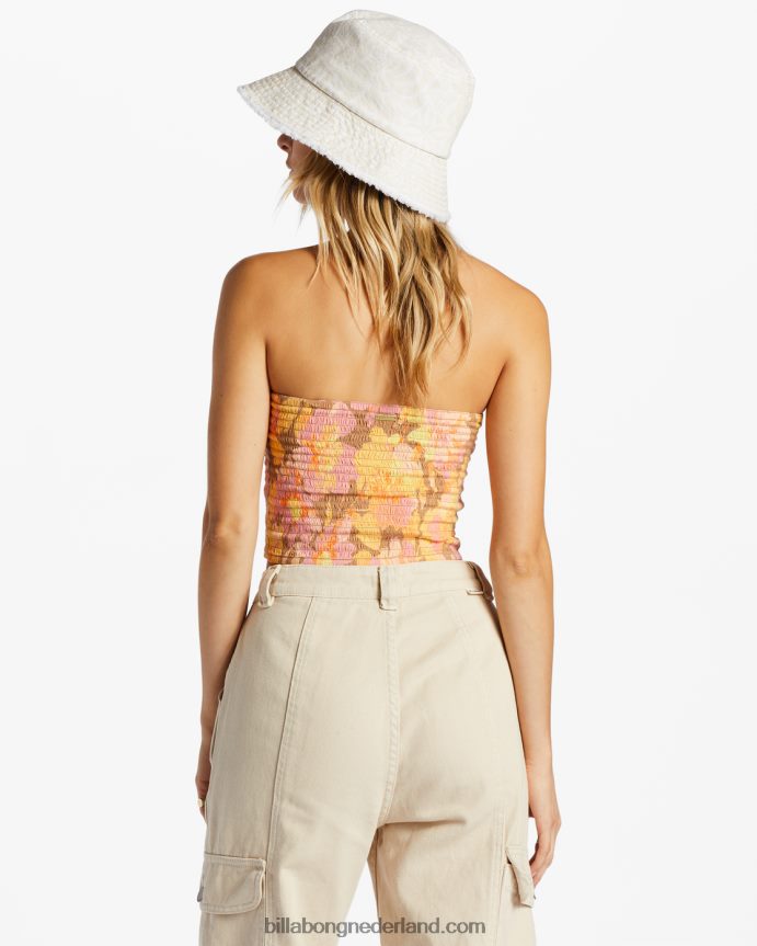 Billabong vrouwen keep it simple gesmokte crop topmulti 4D20H2049
