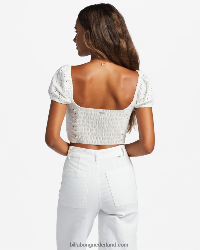 Billabong vrouwen laatste kus pofmouwen topzout kristal 4D20H1796