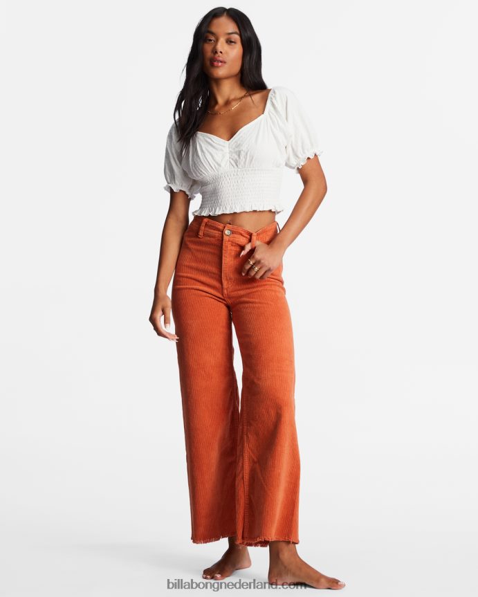 Billabong vrouwen liefdeslied top met pofmouwenzout kristal 4D20H1941