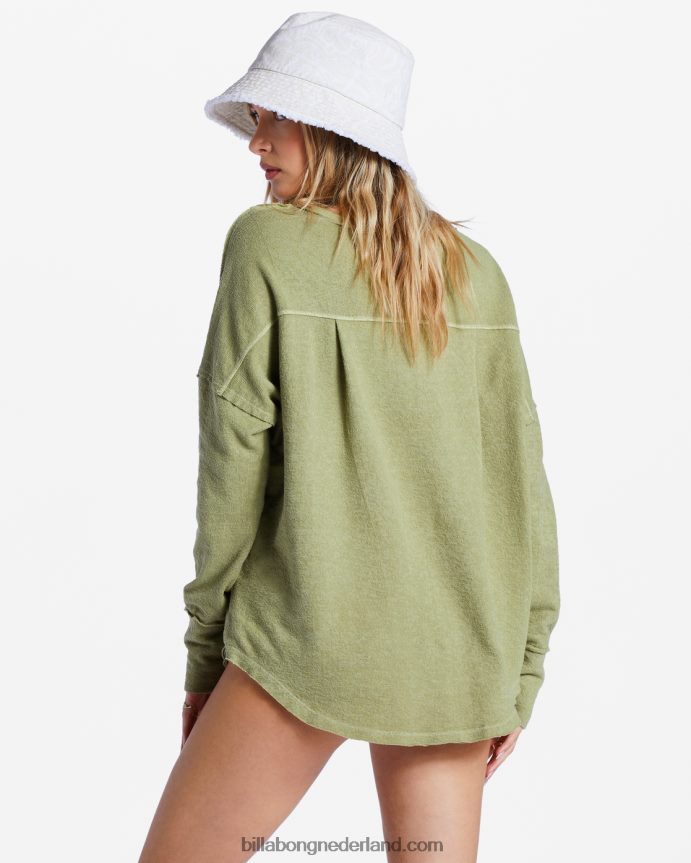 Billabong vrouwen nieuwe anyday henley topavocado 4D20H2061