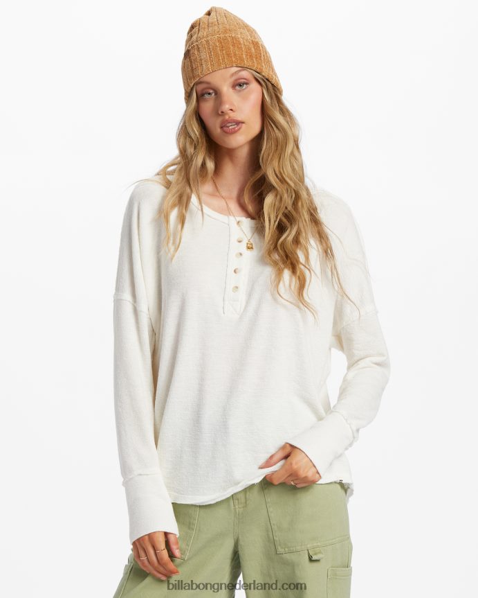 Billabong vrouwen nieuwe anyday henley topzout kristal 4D20H1954