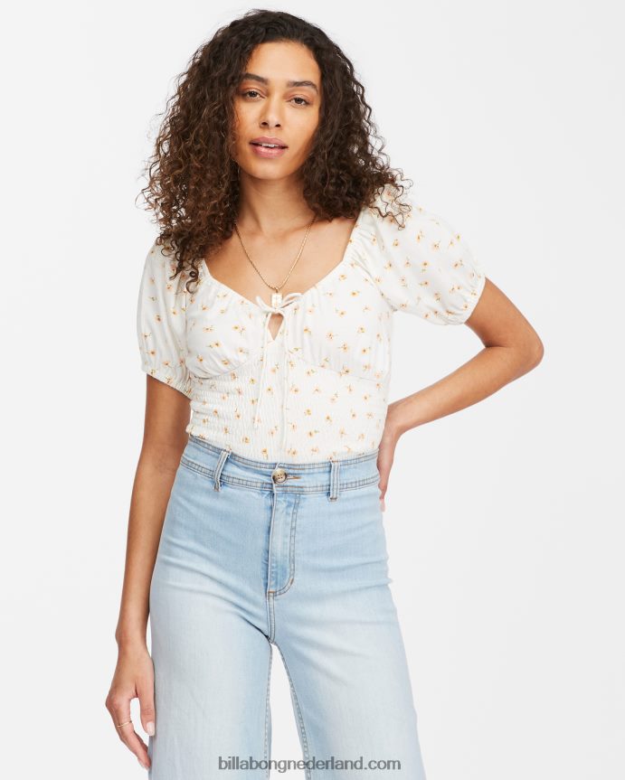 Billabong vrouwen zoete gebreide top met zonsondergangprintzout kristal 4D20H2301