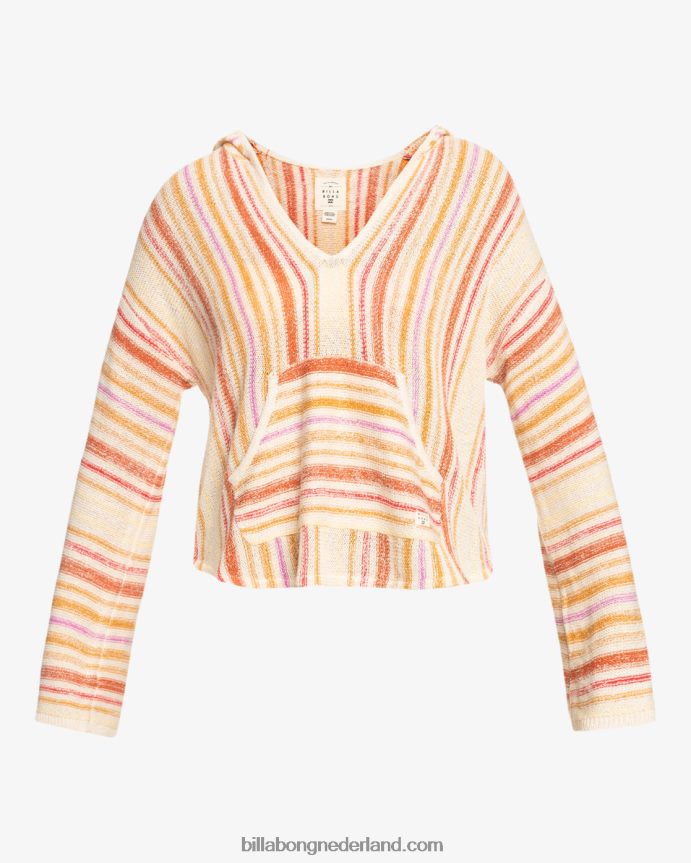 Billabong vrouwen baja strandtrui met capuchonheldere papaver 4D20H2006