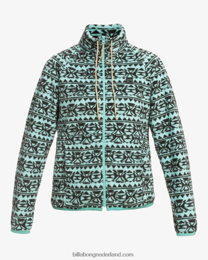 Billabong vrouwen grensfleece met rits en kraaglagune 4D20H2125