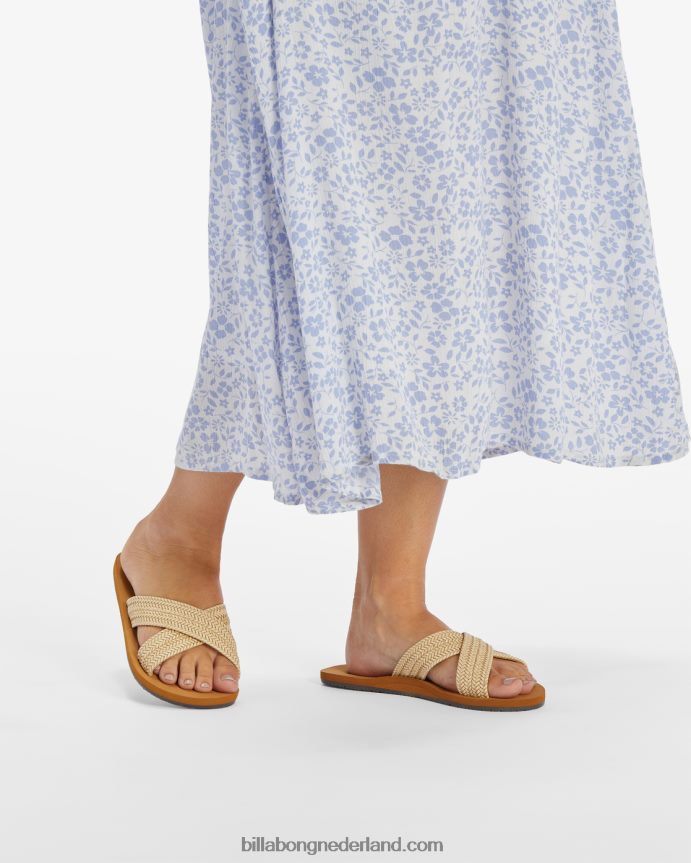 Billabong vrouwen avery slider sandalenwitte pet 4D20H2531
