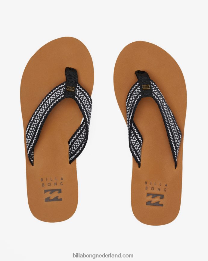 Billabong vrouwen baja sandalenzwart wit 4D20H2521