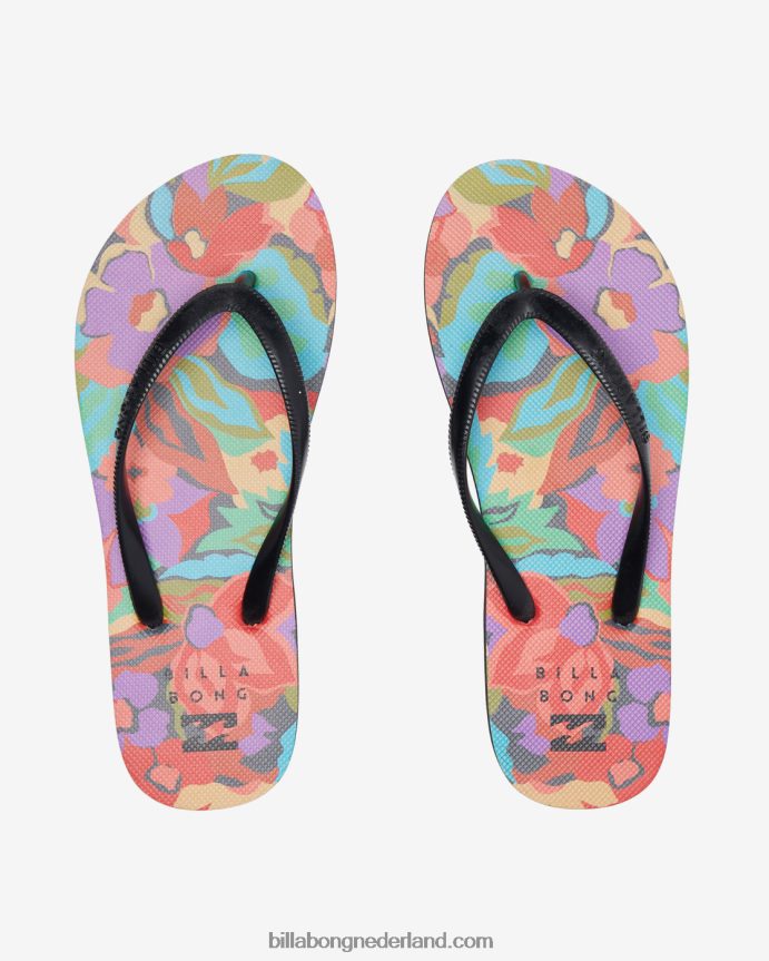 Billabong vrouwen dama rubberen teenslipper sandalenheldere orchidee 4D20H2516