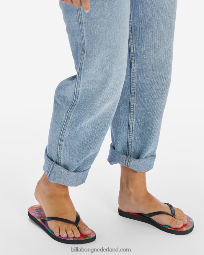 Billabong vrouwen dama rubberen teenslipper sandalenheldere orchidee 4D20H2516