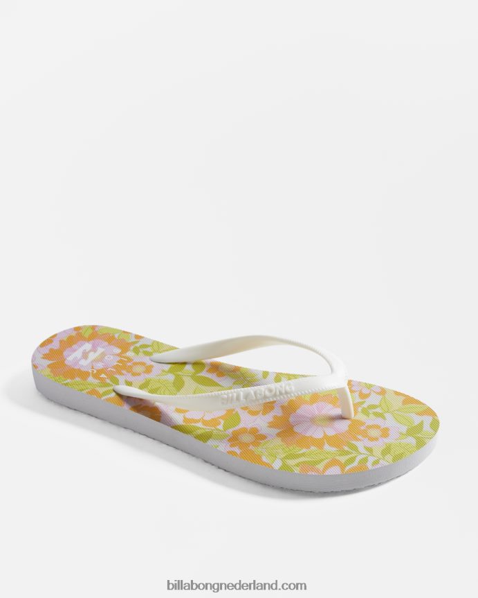 Billabong vrouwen dama rubberen teenslipper sandalensinaasappelschil 4D20H2525
