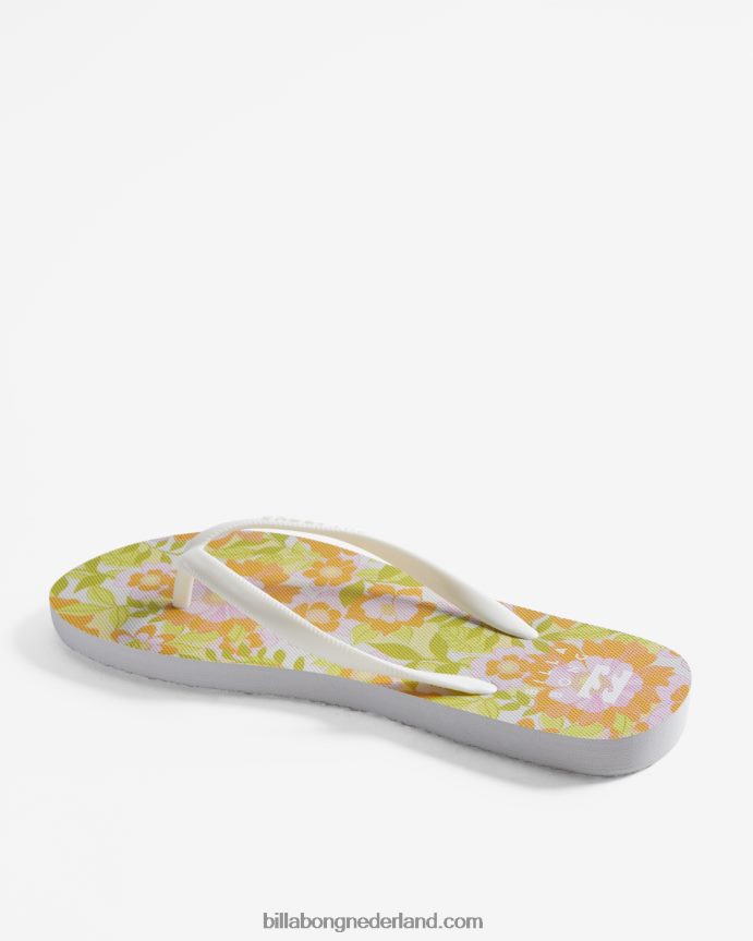 Billabong vrouwen dama rubberen teenslipper sandalensinaasappelschil 4D20H2525