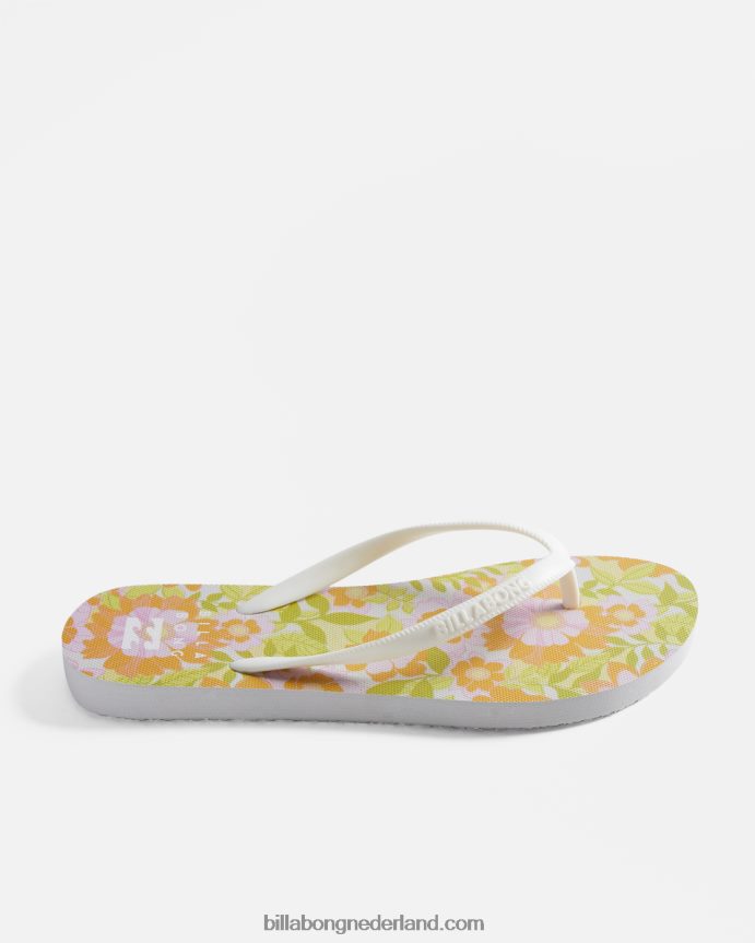 Billabong vrouwen dama rubberen teenslipper sandalensinaasappelschil 4D20H2525
