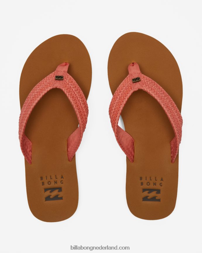 Billabong vrouwen kai gevlochten sandalenzoet koraal 4D20H2537
