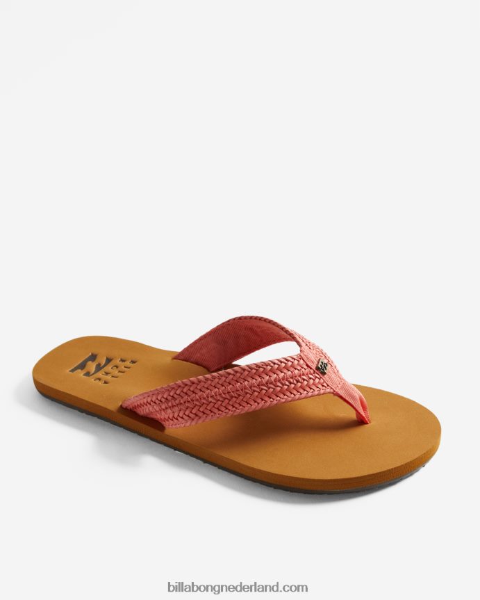Billabong vrouwen kai gevlochten sandalenzoet koraal 4D20H2537