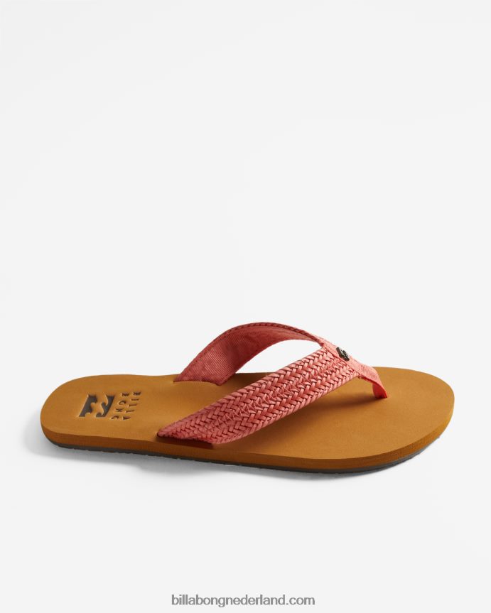 Billabong vrouwen kai gevlochten sandalenzoet koraal 4D20H2537