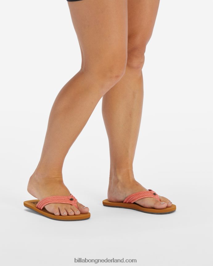 Billabong vrouwen kai gevlochten sandalenzoet koraal 4D20H2537
