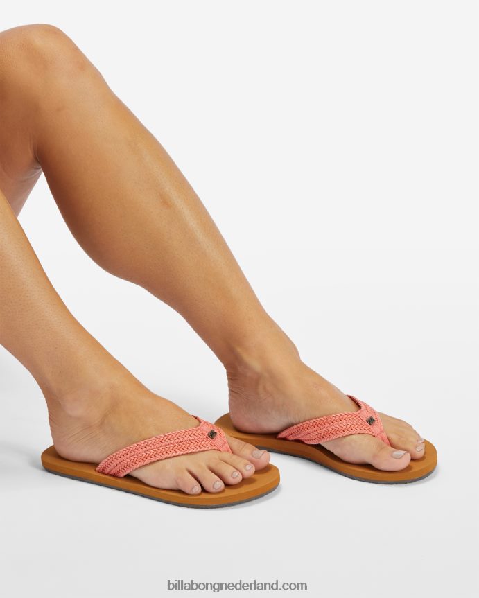 Billabong vrouwen kai gevlochten sandalenzoet koraal 4D20H2537