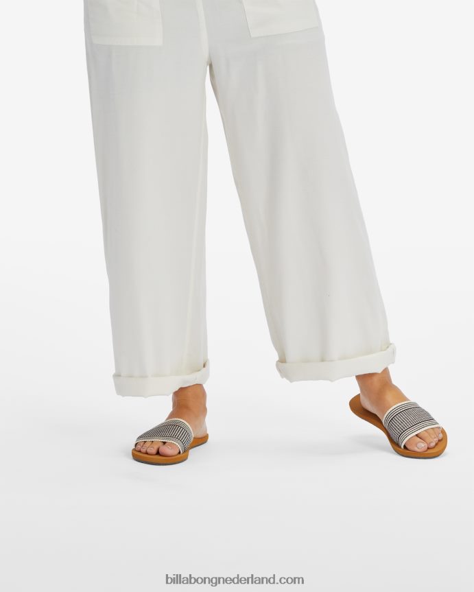 Billabong vrouwen kalani slider sandalenzwart wit 4D20H2500