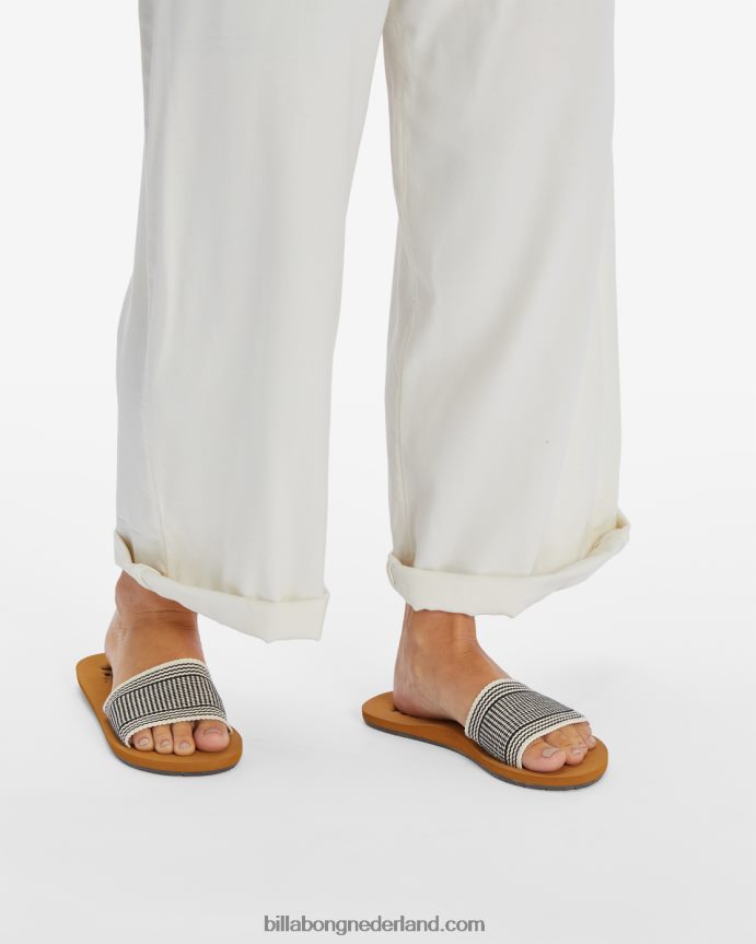 Billabong vrouwen kalani slider sandalenzwart wit 4D20H2500