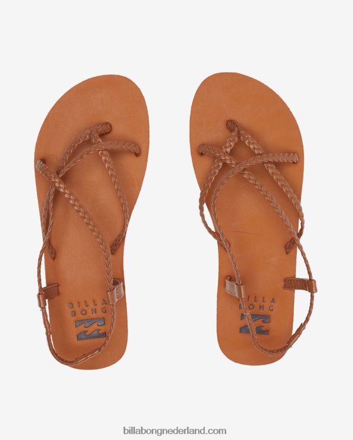 Billabong vrouwen kruising door gevlochten sandalenwoestijn roes 4D20H2497