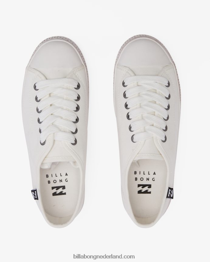 Billabong vrouwen indie canvas schoenengebroken wit 4D20H2506