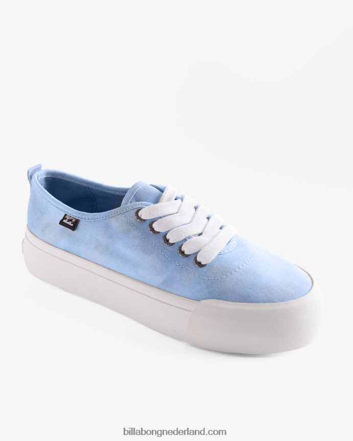 Billabong vrouwen puebla canvas platform schoenengelukzaligheid blauw 4D20H2504