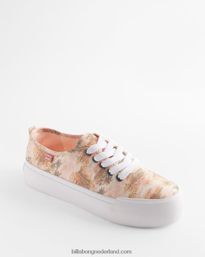 Billabong vrouwen puebla canvas platform schoenenkarnemelk 4D20H2505