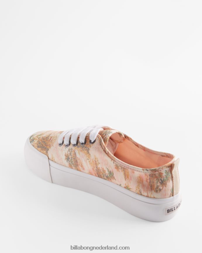 Billabong vrouwen puebla canvas platform schoenenkarnemelk 4D20H2505