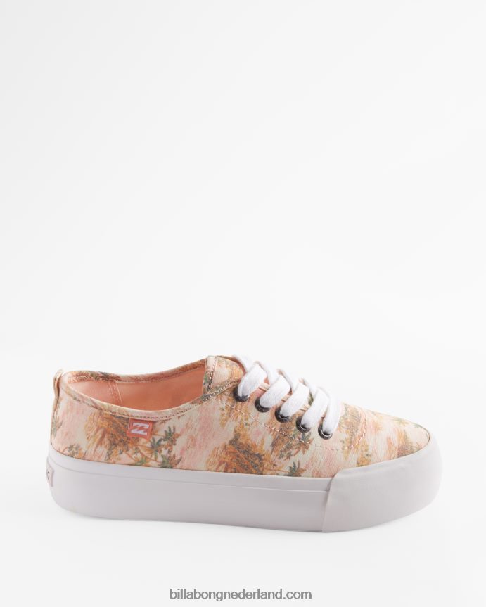 Billabong vrouwen puebla canvas platform schoenenkarnemelk 4D20H2505